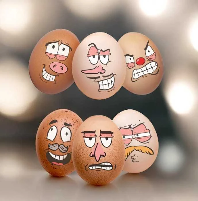 Partypal Linksmi lipdukai kiaušiniams Velykoms