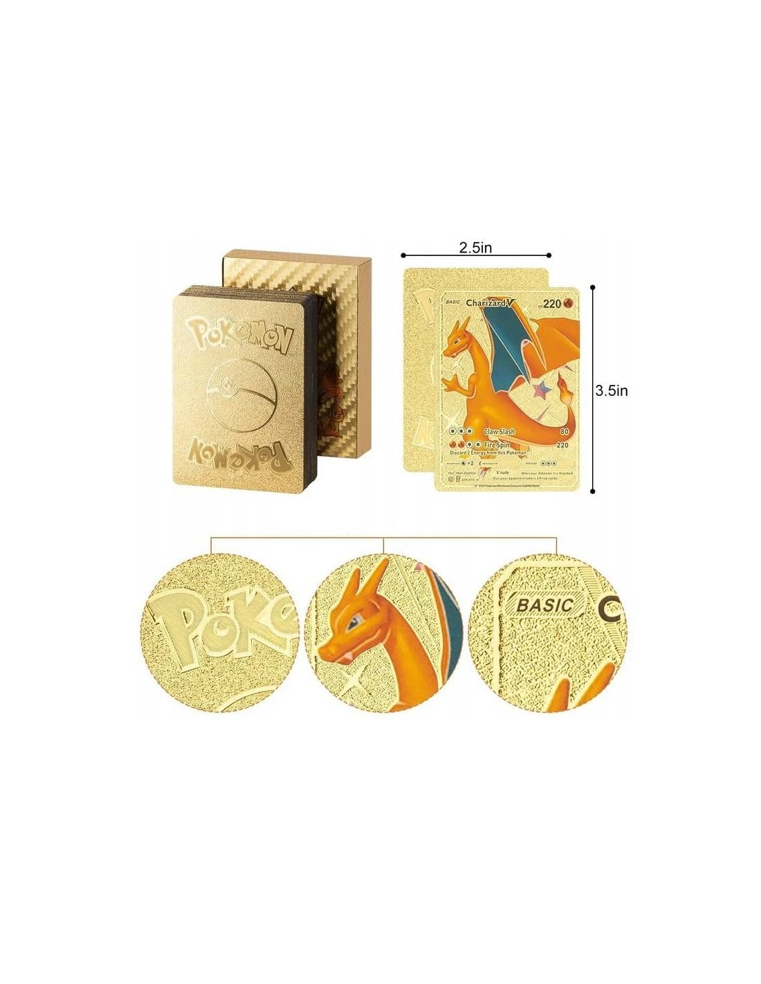 Pokemon kortos 10 vnt. auksinė kolekcija Gx Rare V serijos Vmax Rares+ albumas 240 kortoms