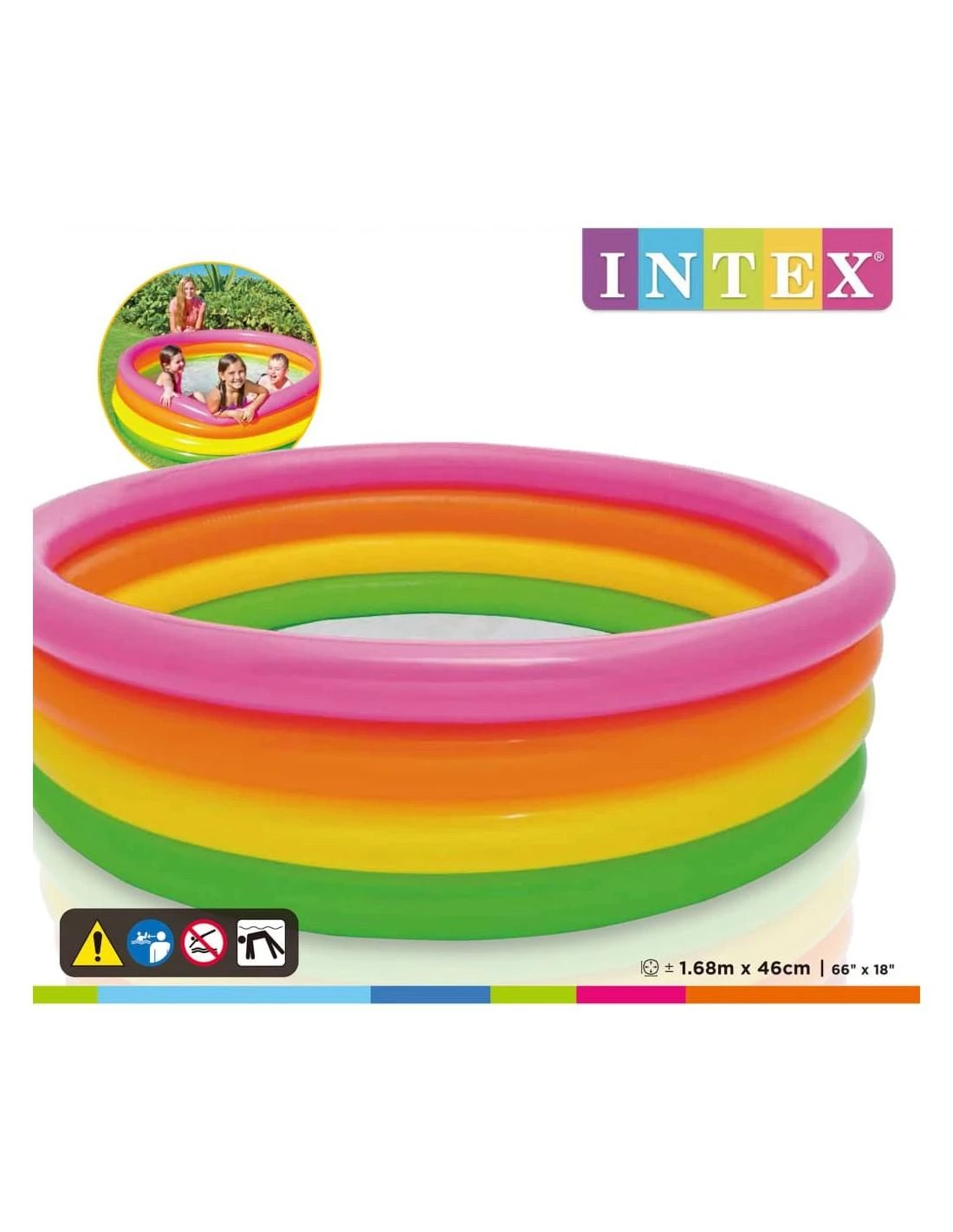 Pripučiamas baseinas INTEX 1,68x46 cm.