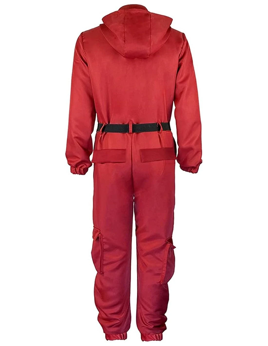 Magy Squid game kostiumas L - XL dydis plius kaukė pirštinės pošalmis ir diržas