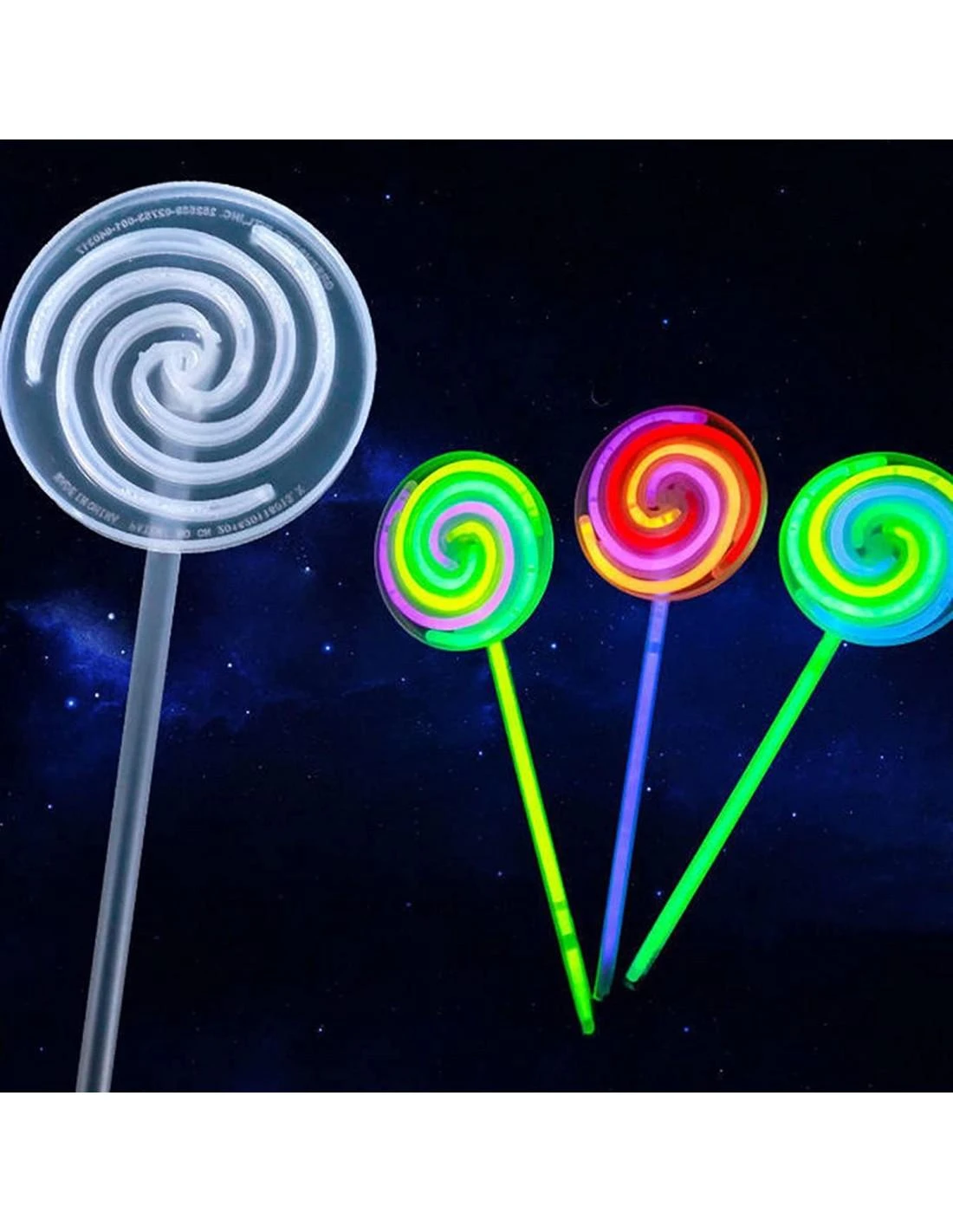 Magy Šviečiančių lazdelių rinkinys lollipop
