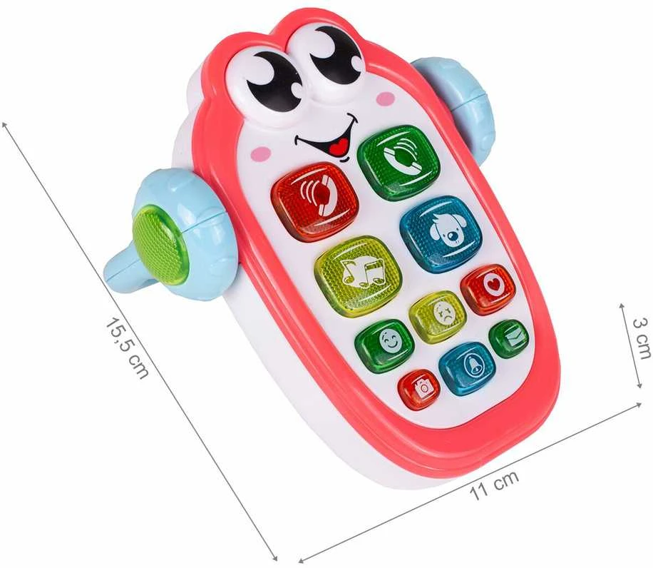 Malplay Žaislinis interaktyvus telefonas kūdikiams su rankena