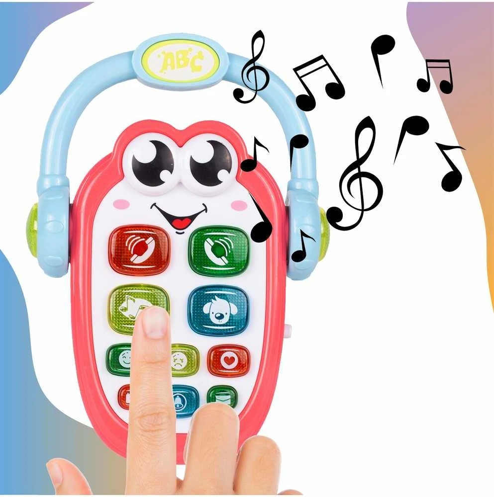 Malplay Žaislinis interaktyvus telefonas kūdikiams su rankena