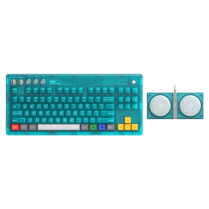8BitDo Retro 87 Wireless Belaidė Žaidimų Klaviatūra | Clear Mėlyna, Kailh Box Baltas V2