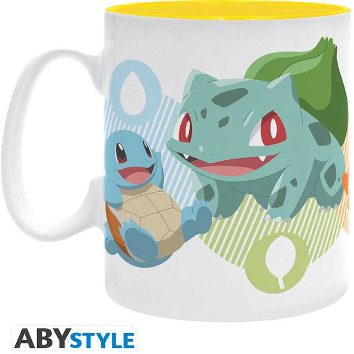 ABYstyle POKEMON - Mug (460 ml) Pikachu, Bulbasaur, Charmander &amp; Squirtle - Puodelis