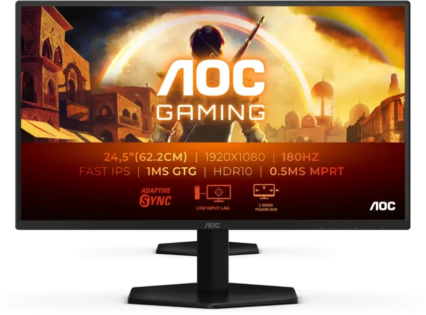 Monitorius AOC | 25G42E | 25 " | IPS | FHD | 16:9 | 180 Hz | 1 ms | 1920 x 1080 pikselių | 300 cd/m² | HDMI jungtis x1
