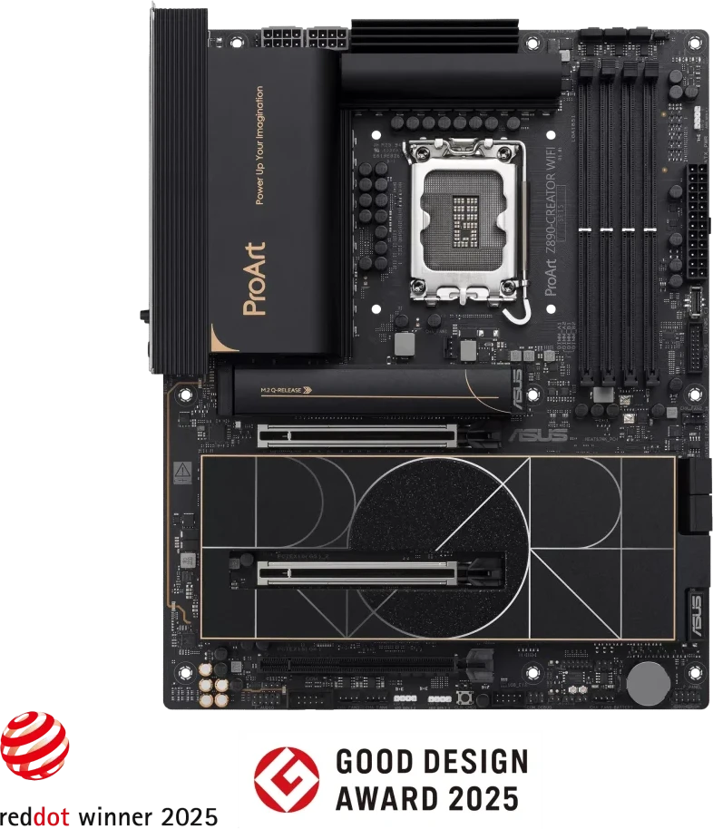 Pagrindinė plokštė ASUS PROART Z890-CREATOR WIFI LGA1851 4xDDR5 ATX MB 4xSATA 1xHDMI 2.1 3xThunderbolt 5xM.2
