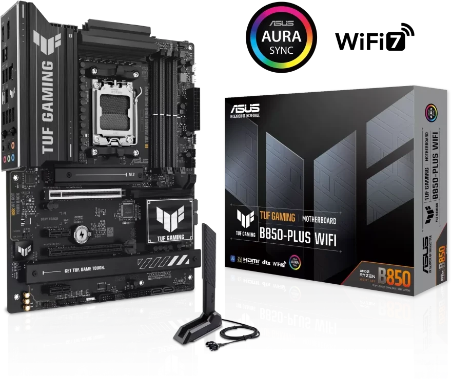 Pagrindinė plokštė ASUS TUF GAMING B850-PLUS WIFI AMD B850 Socket AM5 ATX