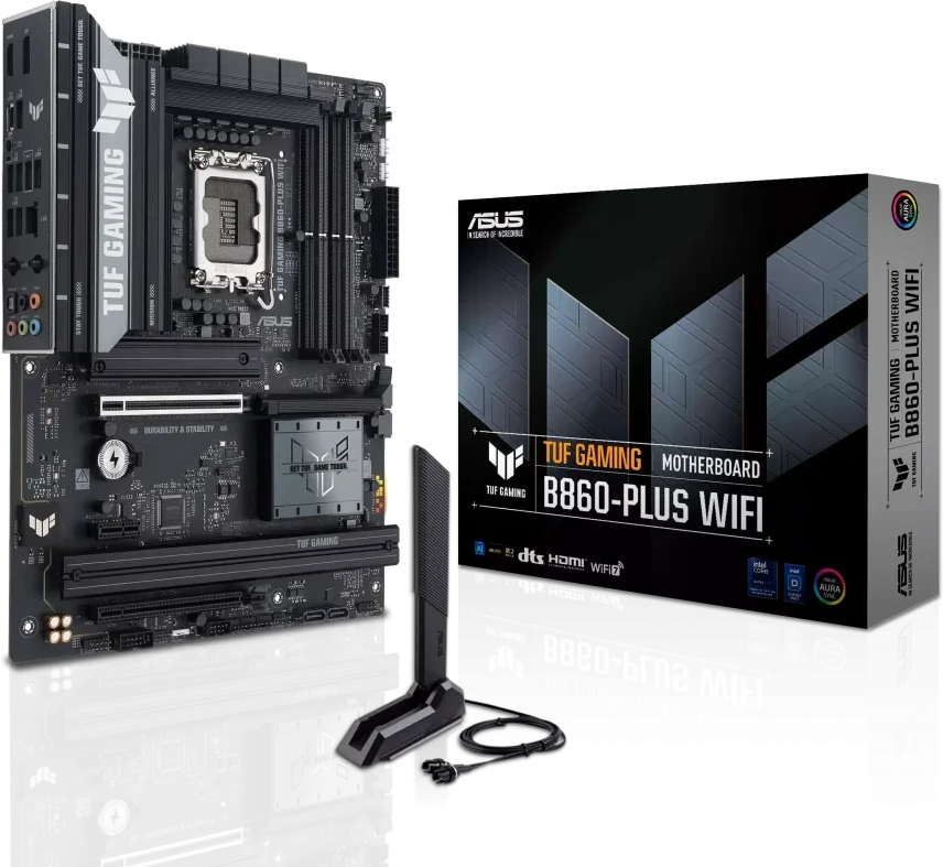 ASUS TUF GAMING B860-PLUS WIFI Intel B860 LGA 1851 (Socket V1) ATX pagrindinė plokštė
