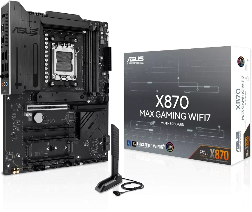 Pagrindinė plokštė ASUS X870 MAX GAMING WIFI7 AM5 MB 4xDDR5