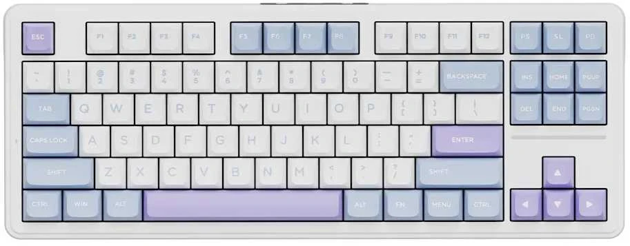 ATK A87 – US išdėstymas – Outemu Juodas Plum Pro Switches – Sea Salt (Mėlyna) Belaidė Mechaninė Žaidimų Klaviatūra