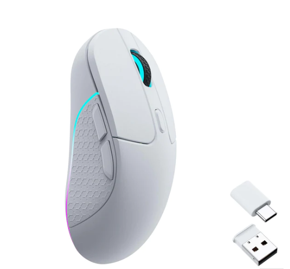 Keychron M3 Wireless (M3-A3) 1000Hz Baltas (Balta) Belaidė Žaidimų Pelė