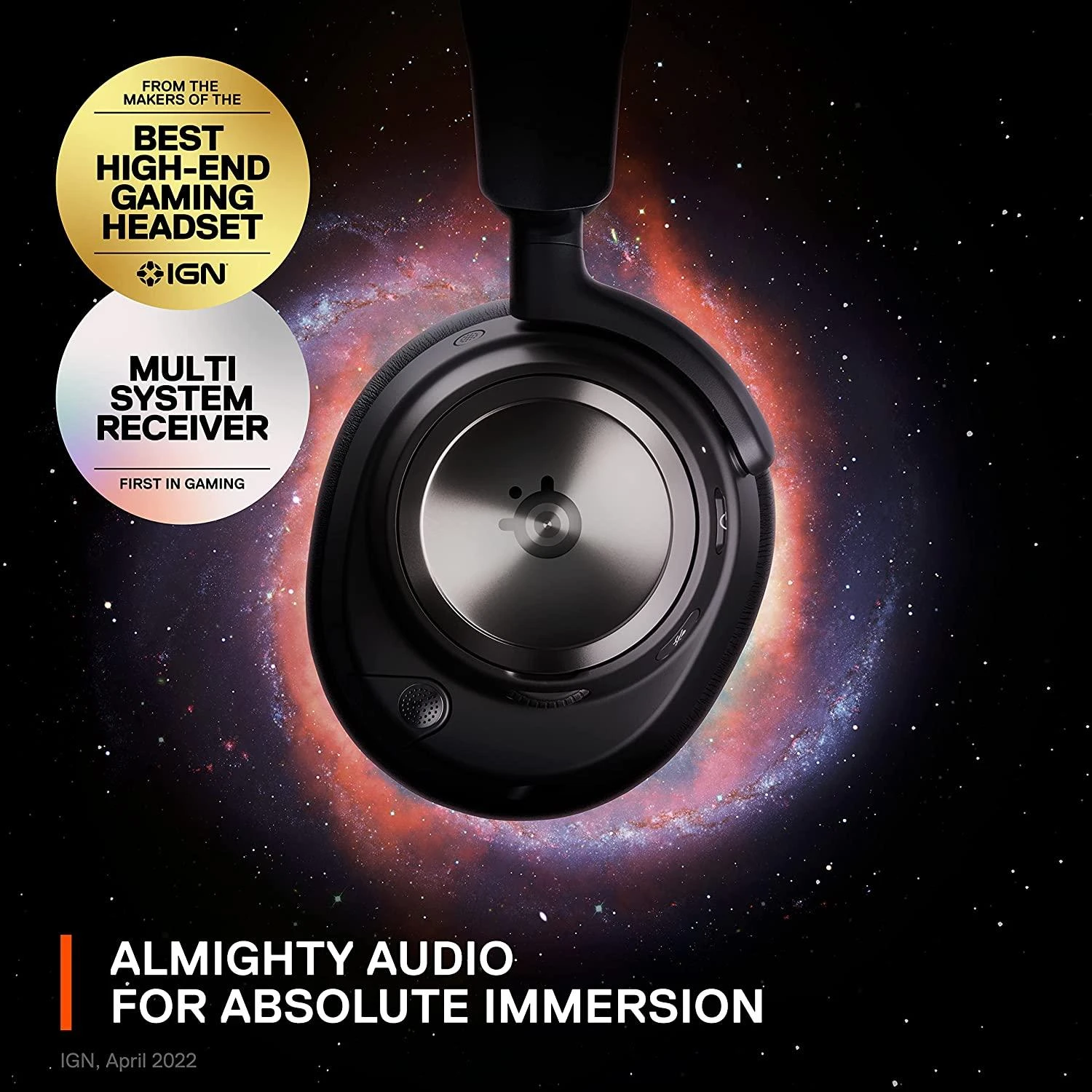 Belaidės ausinės žaidimams SteelSeries Arctis Nova Pro, Skirta PC ir PlayStation, Juodos spalvos