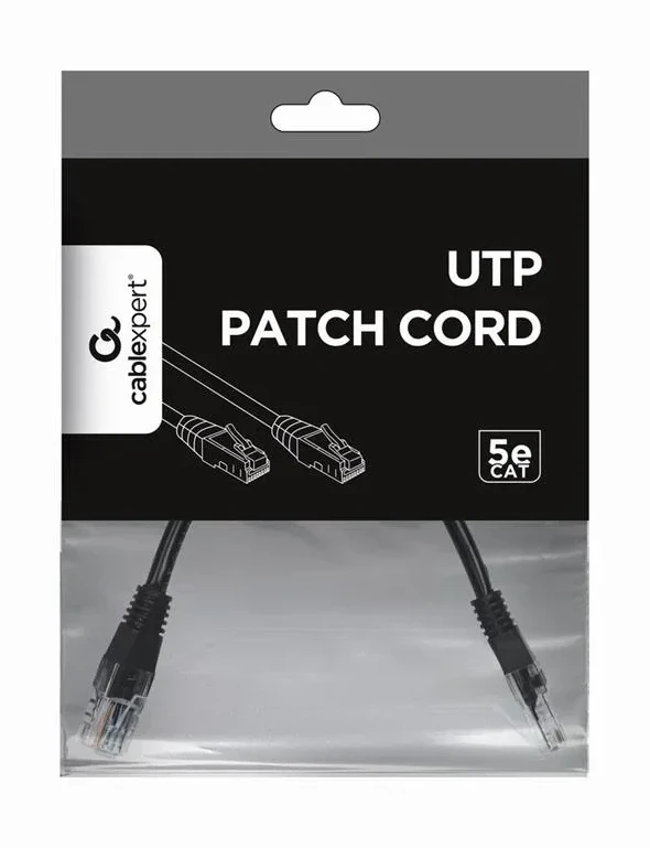 GEMBIRD CAT5e UTP patch laidas, juodas, 3m