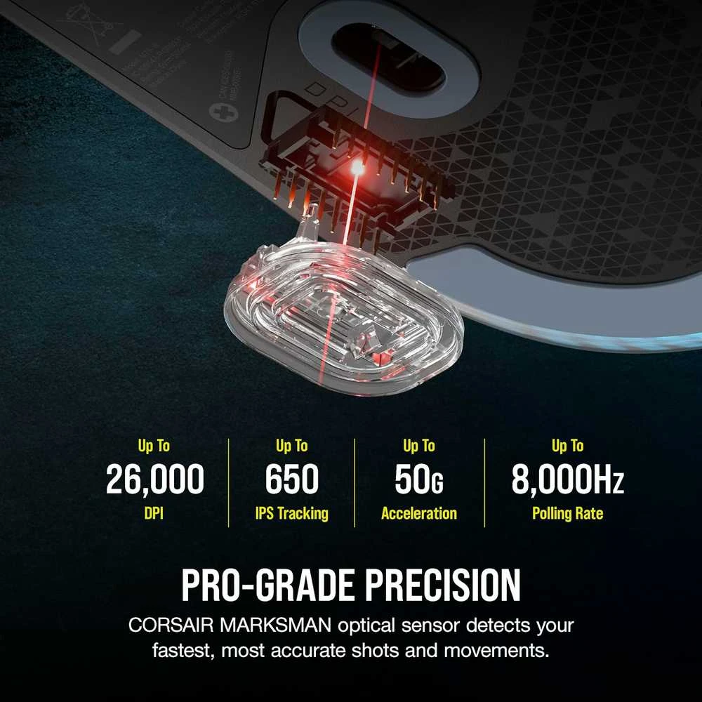 CORSAIR M75 Pelė žaidimams Optinė Juodas