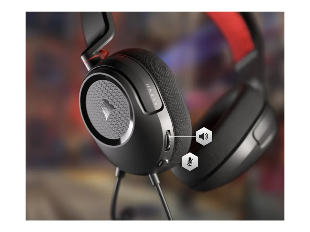 CORSAIR HS35 v2 Multiplatform Ausinės Žaidimams Raudona