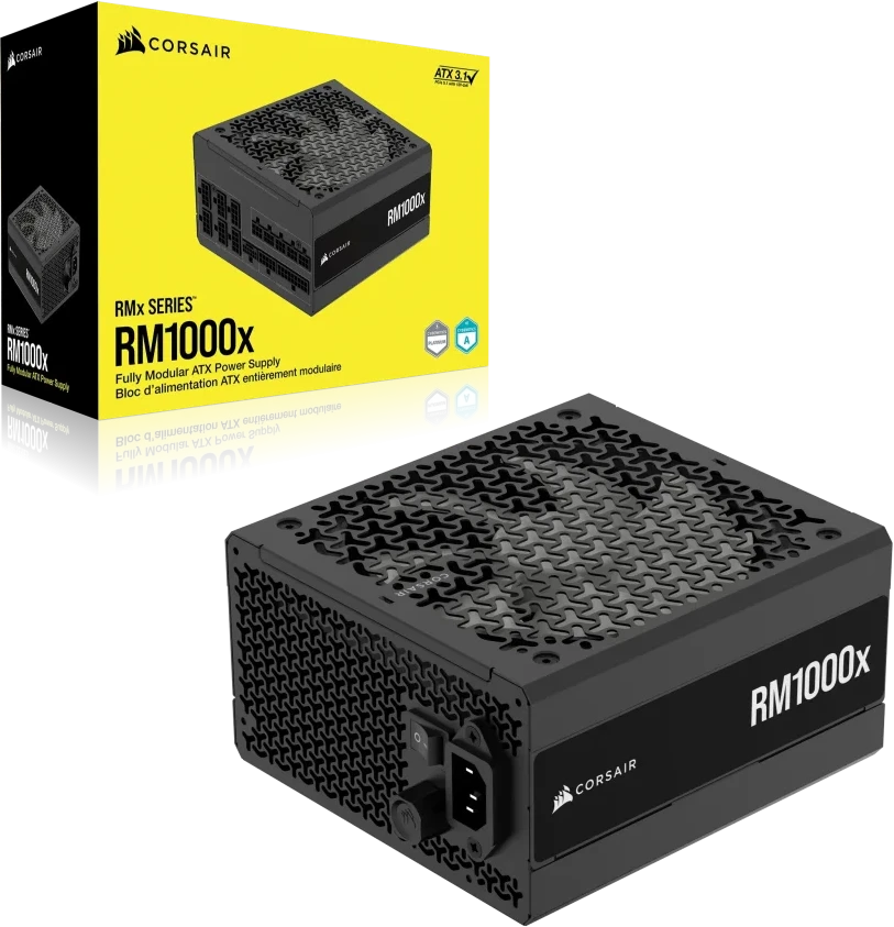 CORSAIR RMx serijos RM1000x 1000 vatų ATX 3.0 80 PLUS GOLD sertifikuotas visiškai modulinis maitinimo šaltinis
