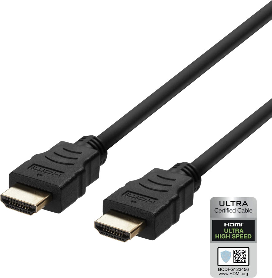 HDMI laidas DELTACO ULTRA High Speed, 48Gbps, 2m, juodas / HU-20