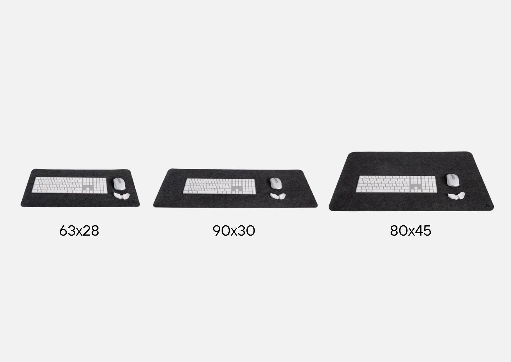 DELTAHUB Minimalistic Desk Mat Small Light Pilkas (630 x 280 x 3.5mm) (Pilkas) Pelės Kilimėlis aprašymas - Prekės nuotrauka