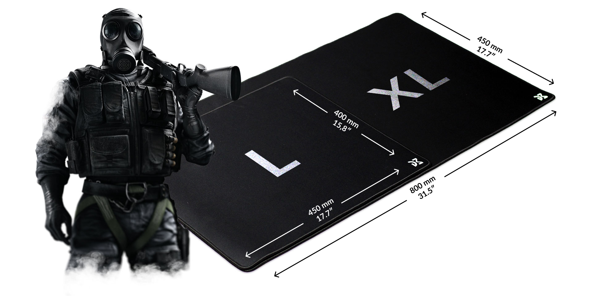 Pelės kilimėlis Dream Machines DM kilimėlis XL (800mm x 450mm) aprašymas - Prekės nuotrauka