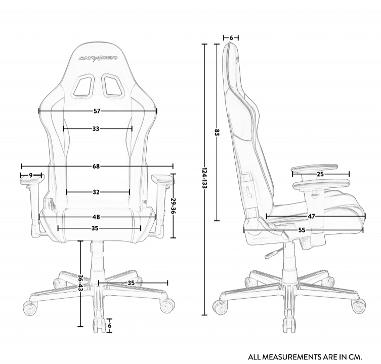 DXRacer Formula Series L Pilkas & Baltas Fabric (Pilka Balta Medžiaginė) Kėdė aprašymas - Prekės nuotrauka