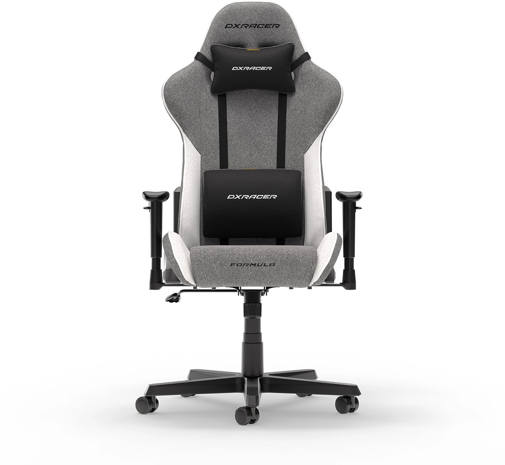 DXRacer Formula Series L Pilkas &amp; Baltas Fabric (Pilka Balta Medžiaginė) Kėdė