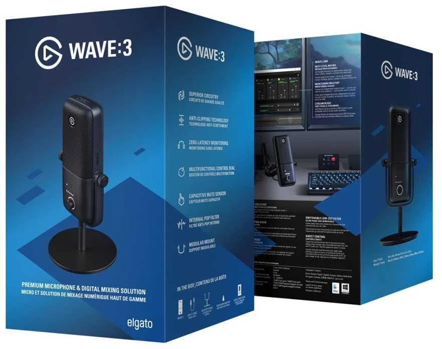 Kondensatorinis transliavimo mikrofonas Elgato Wave:3