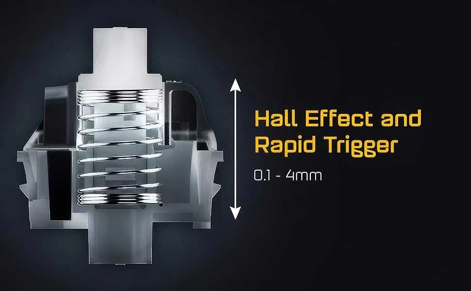 Endgame Gear Endgame KB65HE Hall Effect - US išdėstymas - Hot-Swappable Gateron KS-37B Switches - Juodas (Juoda) Magnetinė Žaidimų Klaviatūra