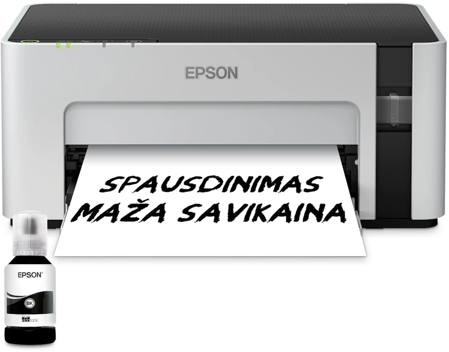 Spausdintuvas Epson | EcoTank M1120 | Inkjet | Mono | Standard | Wi-Fi | Pilkas