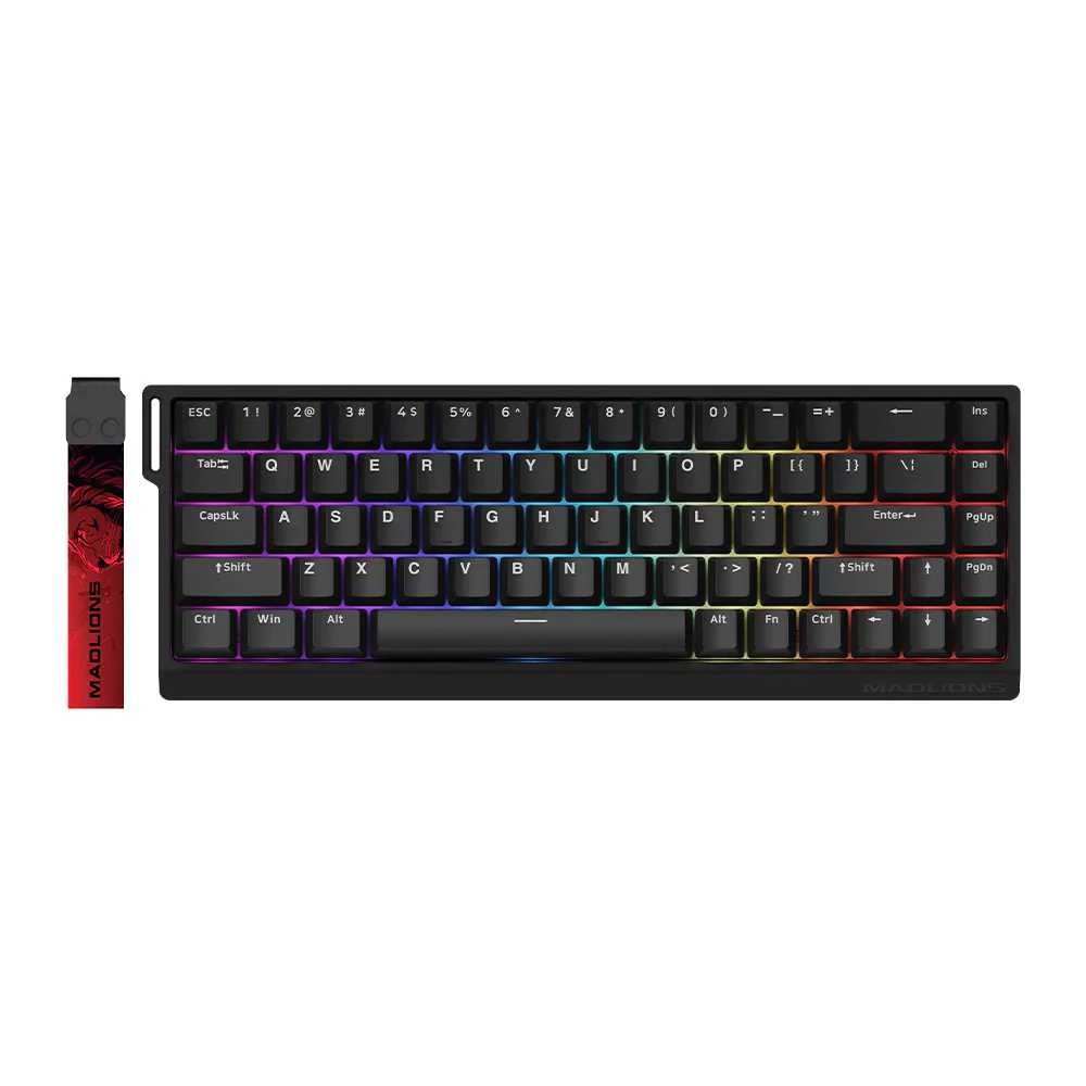 Fierce Gaming Gear (FGG) Madlions FGG Madlions MAD68 HE RGB – US išdėstymas – Magnetic Amber Pro Switches – Juodas (Juoda) Magnetinė Žaidimų Klaviatūra
