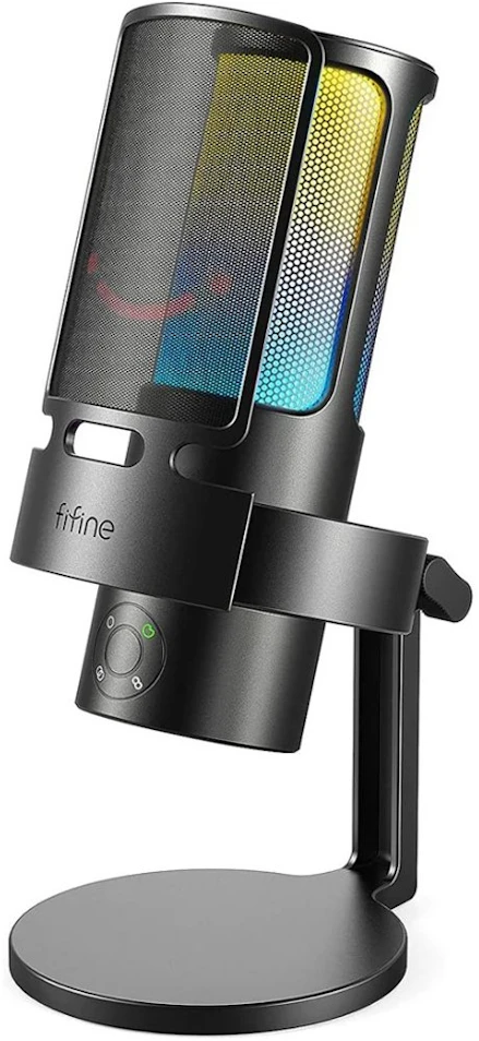 Fifine Technology FIFINE Ampligame A8Plus laidinis mikrofonas su RGB apšvietimu | USB