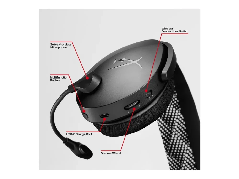 HyperX Cloud Jet Belaidės Belaidės Ausinės | Juodas
