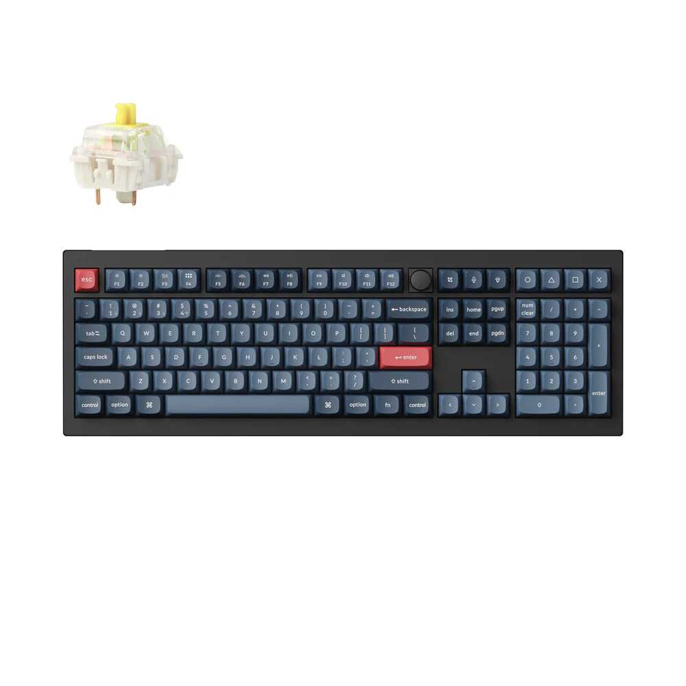 Klaviatūra Keychron V6 MAX Full Size Banana Switch Juodas