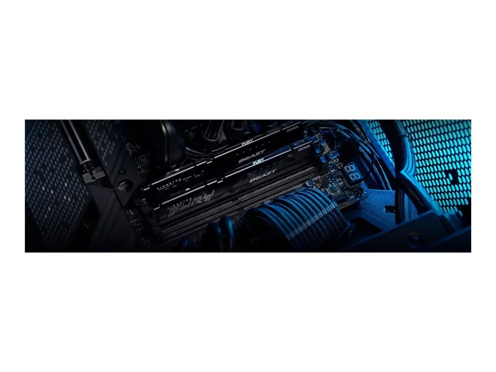 RAM KINGSTON 16GB 5600MHz DDR5 CL40 DIMM 2 vnt. rinkinys FURY Beast Juodas
