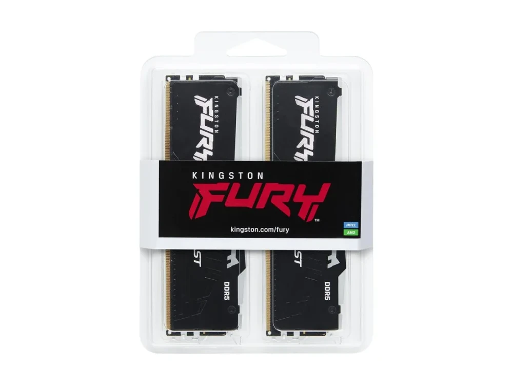 RAM Kingstonas | Fury Beast RGB | 32 komplektas (16GBx2) GB | DDR5 | 4800 MHz | PC/serveris | Registracijos Nr. | ECC Nr