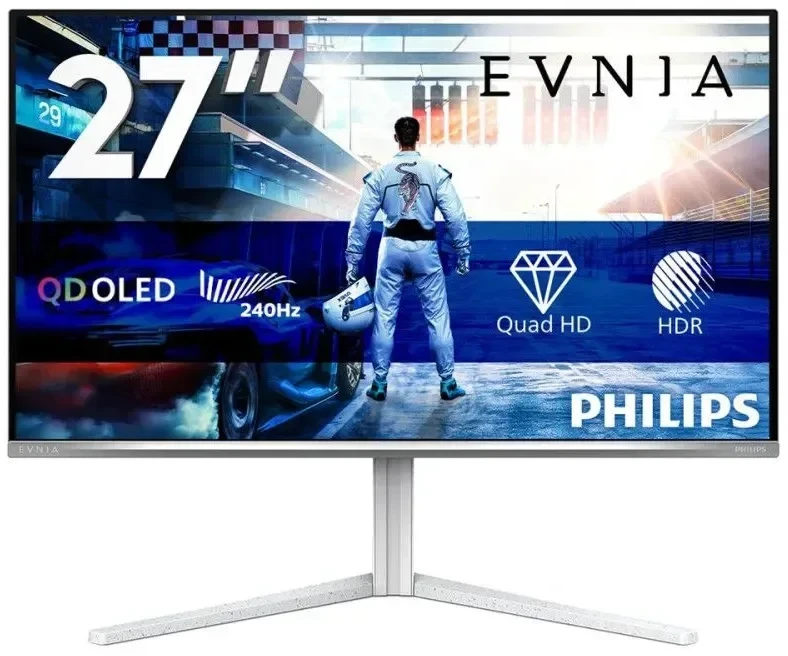 Monitorius Philips | 27M2N6501L/00 | 27 " | QD-OLED | 16:9 | 240 Hz | 0.03 ms | 2560 x 1440 pikselių | 400 cd/m² | HDMI jungtys quantity 2 | Baltas