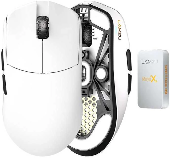 Lamzu MAYA X Wireless 8K Baltas (Balta) Belaidė Žaidimų Pelė