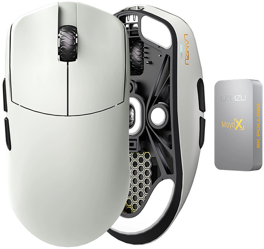 Lamzu MAYA X Wireless 8K Cloud Pilkas (Pilka) Belaidė Žaidimų Pelė