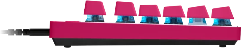 Klaviatūra žaidimams Logitech G Pro X TKL Rapid Magenta su laidu magnetyczno-analogowe su pašvietimu rožinė