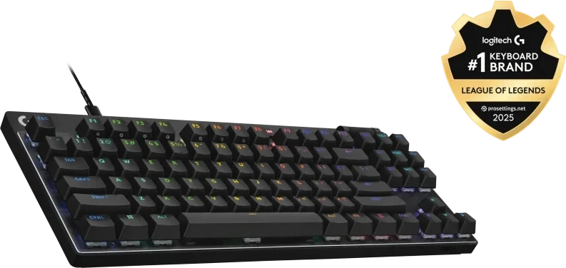 Klaviatūra žaidimams Logitech G Pro X TKL Rapid Juodas su laidu magnetyczno-analogowe su pašvietimu juoda