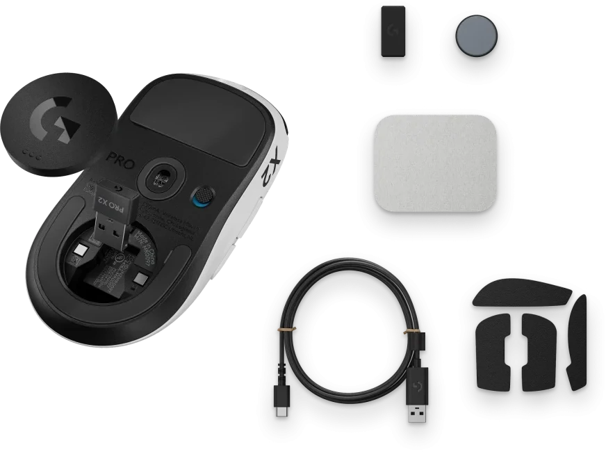 Logitech G PRO X2 SUPERSTRIKE LIGHTSPEED Wireless Belaidė Žaidimų Pelė | Lunar Eclipse