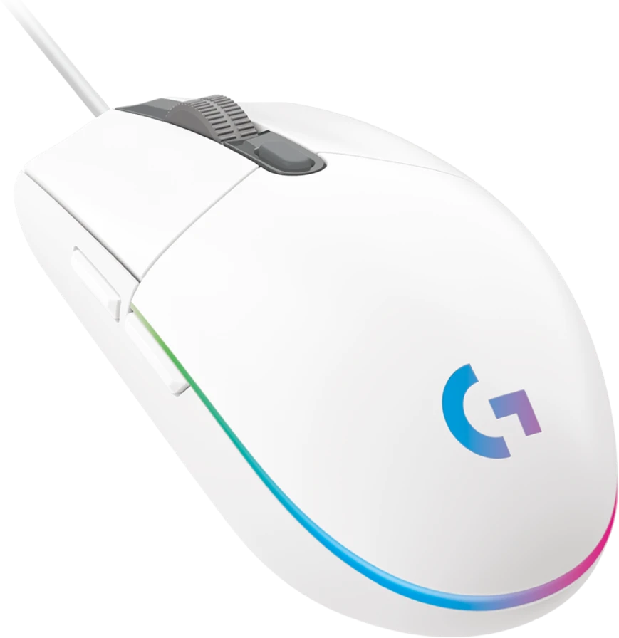 LOGITECH G203 Lightsync Žaidimų Pelė | Baltas