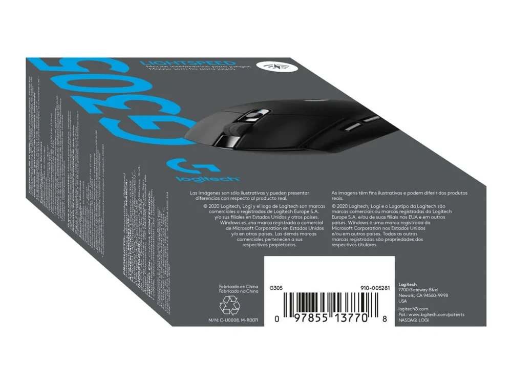 Pelė žaidimams Logitech G305, juodos spalvos