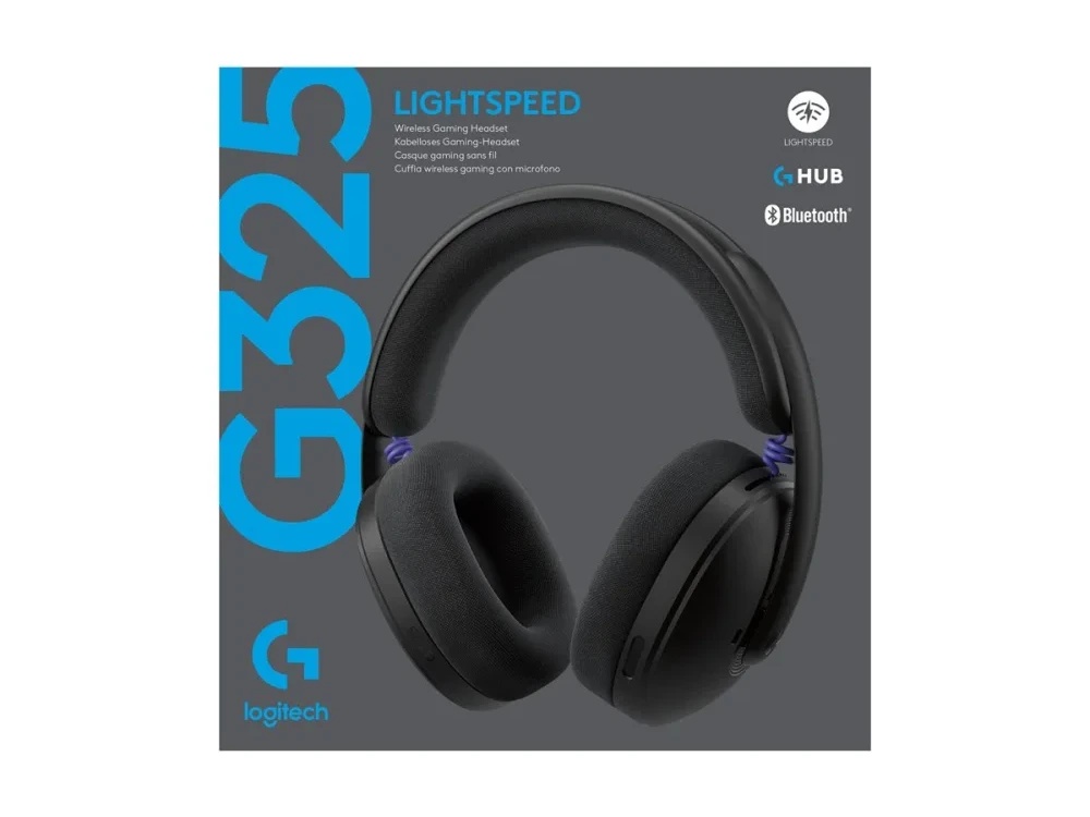 LOGITECH G325 LIGHTSPEED Belaidės Ausinės Žaidimams - Juodas, CDM/MIXED MODEL, NO LANG, EMEA28i-935, RETAIL, 2.4GHZ, EMEA