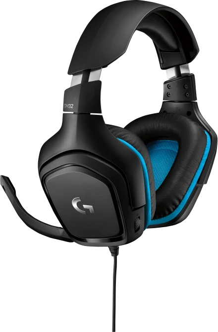 Logitech G432 7.1 Surround Sound ausinės su laidu žaidimams, Juodos