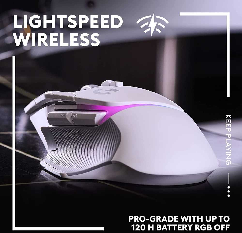 Logitech G502 X PLUS LIGHTSPEED Wireless Belaidė Žaidimų Pelė | Baltas