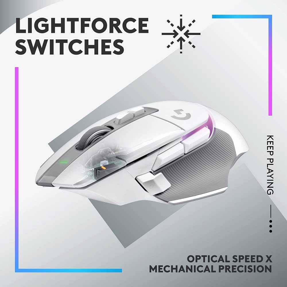 Logitech G502 X PLUS LIGHTSPEED Wireless Belaidė Žaidimų Pelė | Baltas