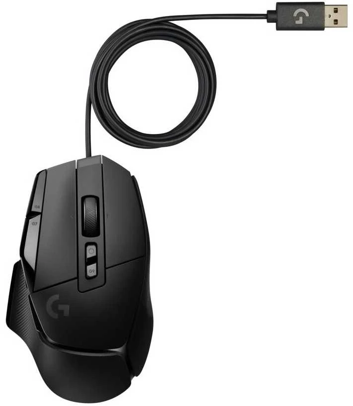 Žaidimų pelė su laidu Logitech G502 X, Juodos spalvos