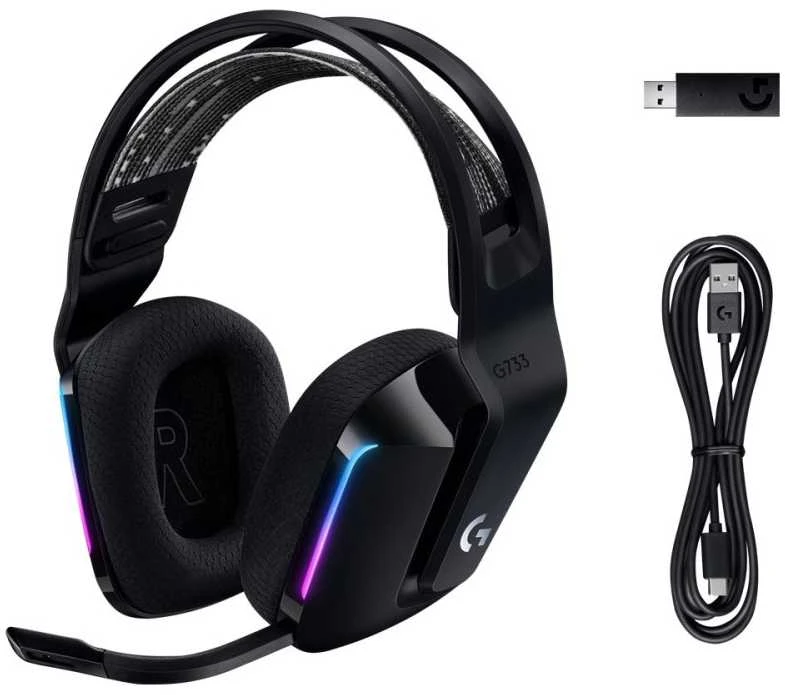 Logitech G733 LIGHTSPEED Belaidės Belaidės Žaidimų Ausinės | Juodas