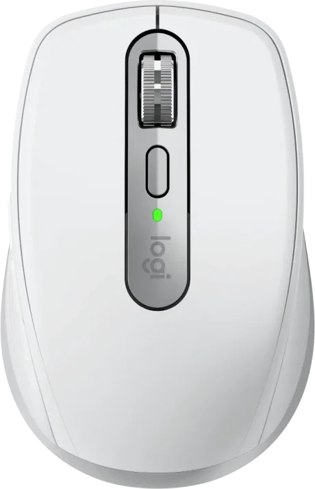 Belaidė pelė Logitech MX Anywhere 3S - RF belaidė + Bluetooth, lazerinis, 8000 DPI, Pale Pilkas (Baltas)